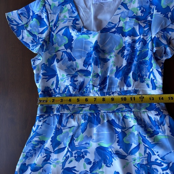 Blue Floral Midi Dress - Picture 4 of 6